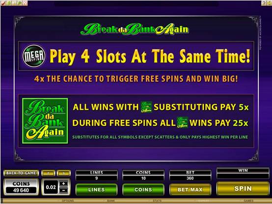 break da bank again slot free